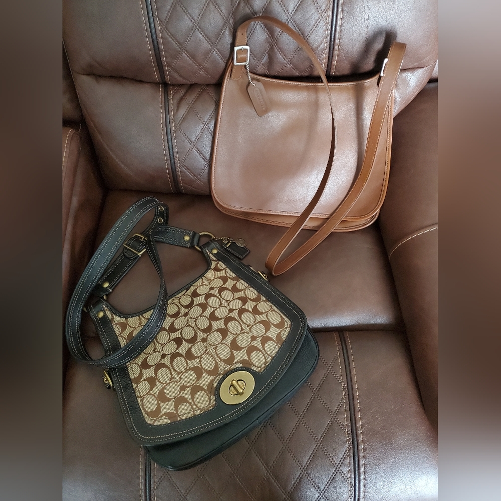 Coach Vintage Hippie and Saddle Shoulder Crossbody Handbag Lot EUC